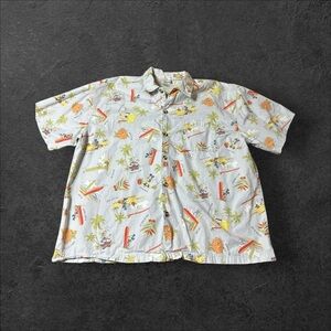 Disney Mickey Mouse shirt men’s 2XL Multicolor short sleeve Hawaiian Beach